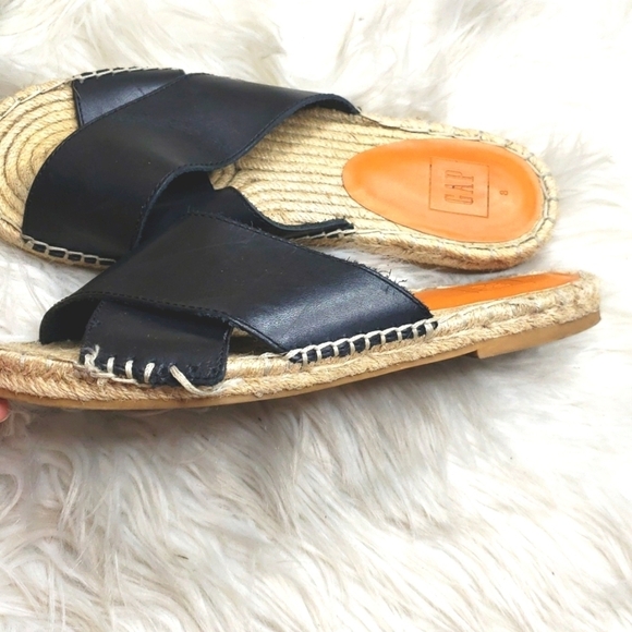 Gap espadrille criss cross sandals  true black 8 - Picture 6 of 8
